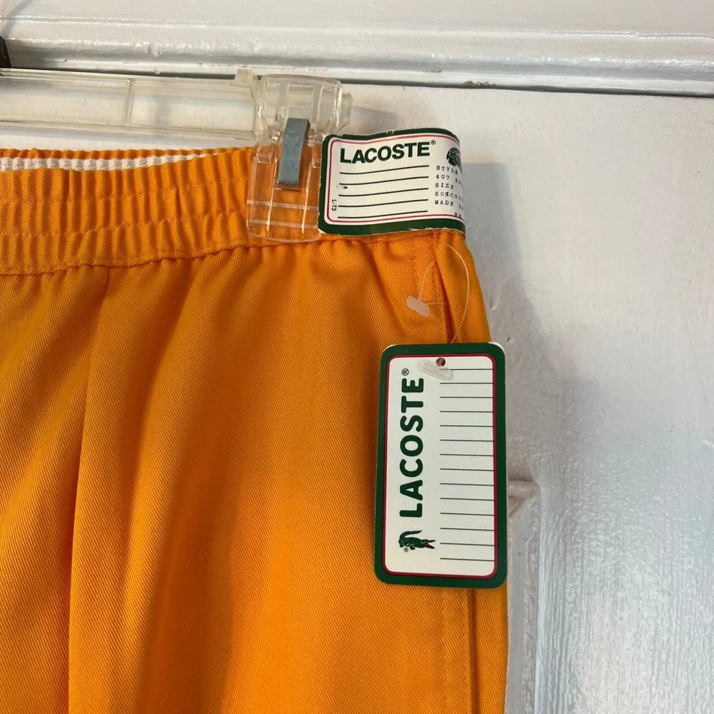 NWT 70s Vintage Izod Lacoste Pants Preppy Bright Orange Men's‎ Size Medium 30x36